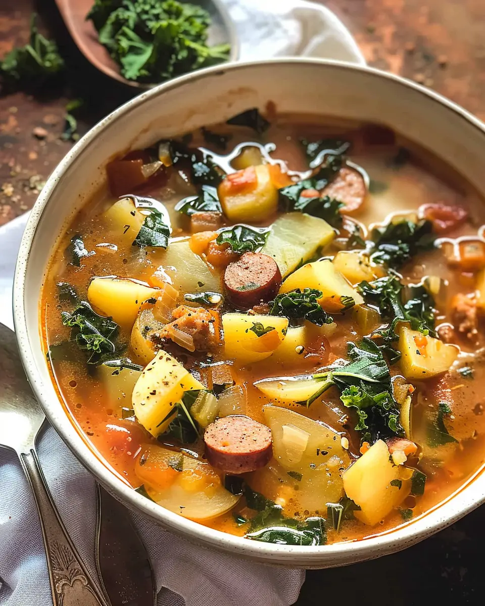 Smokey Sausage Potato Kale Soup: A Comforting Bowl of Goodness