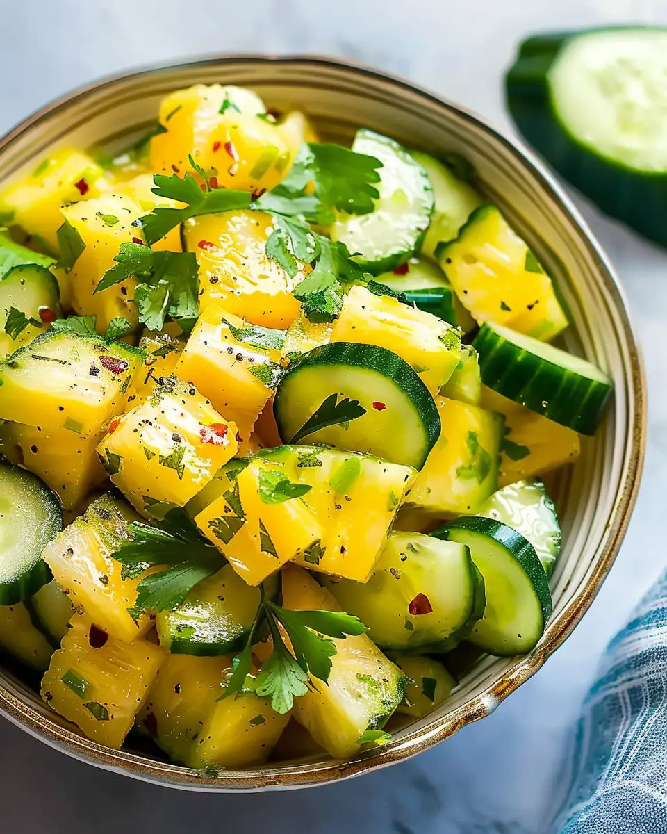 Pineapple Cucumber Salad: A Refreshing Twist for Summer Gatherings