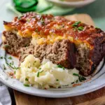 Meatloaf with Mashed Potatoes and Cheese