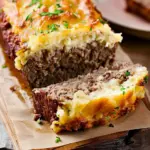 Meatloaf with Mashed Potatoes and Cheese