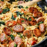 Creamy Chicken Sausage Orzo