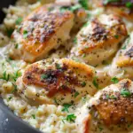 One-Pan Creamy Parmesan Chicken & Rice