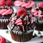 Decadent Raspberry Chocolate Lava Cupcakes