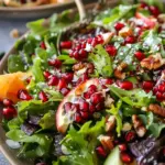 Pomegranate Christmas Salad with Honey Mustard Dressing