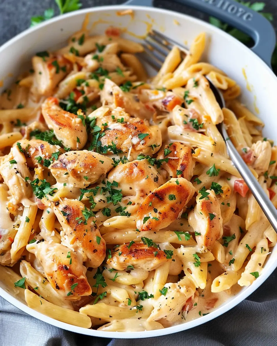 Southwest Chicken Alfredo: Indulgent Comfort with Turkey Bacon