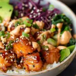 Crispy Bang Bang Salmon Bites Bowls