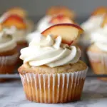Fresh Peach Cupcakes with Cream Cheese Frosting