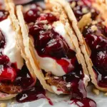 Cherry Cheesecake Tacos