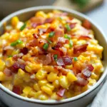 Slow Cooker Cheddar Corn with Bacon