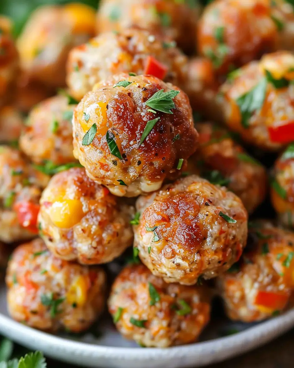 Sausage Balls: Easy Savory Treats with Turkey Bacon and Beef