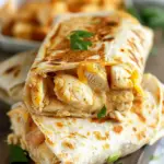 Cheesy Garlic Chicken Wraps