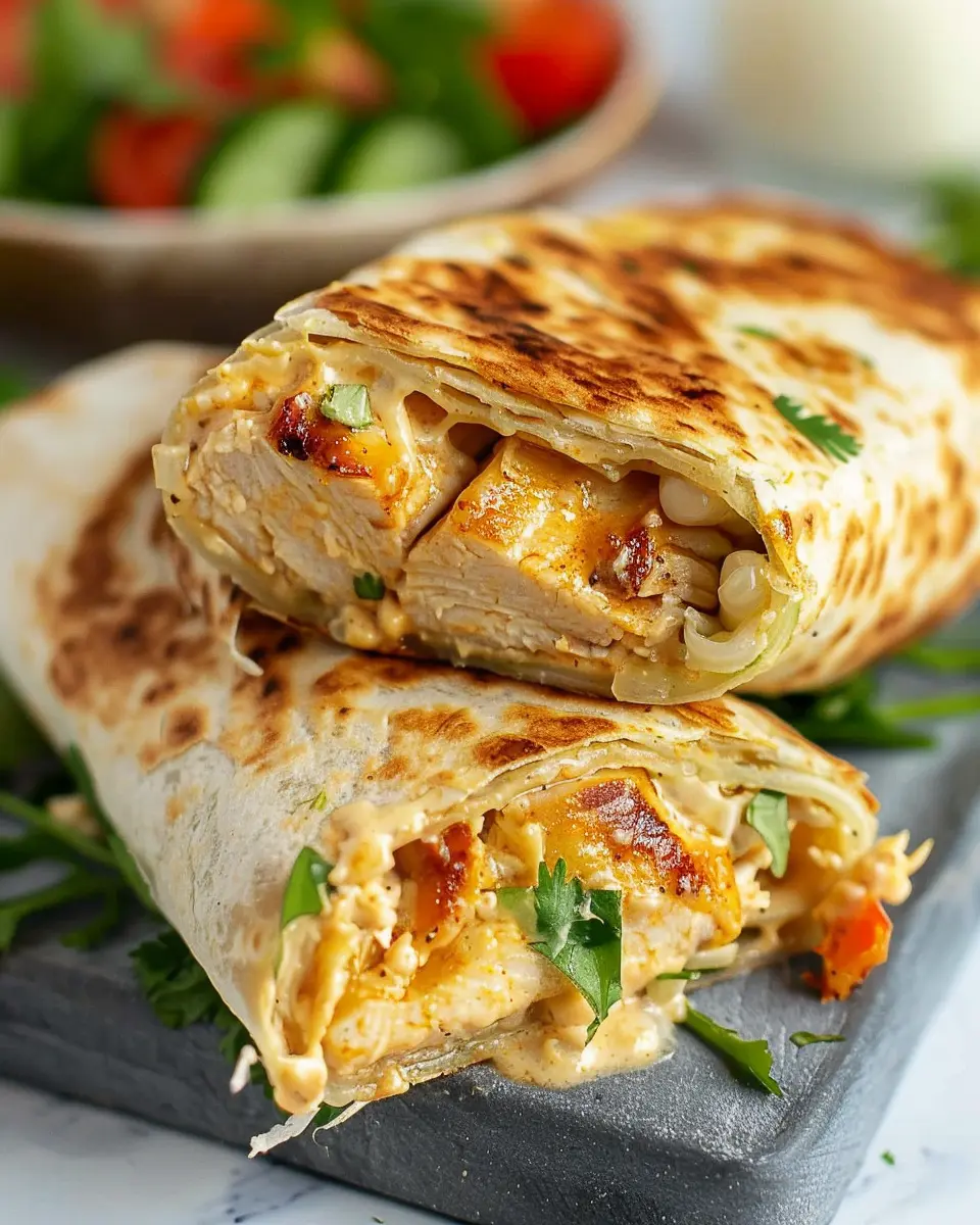 Cheesy Garlic Chicken Wraps: Easy Delight for Home Cooks