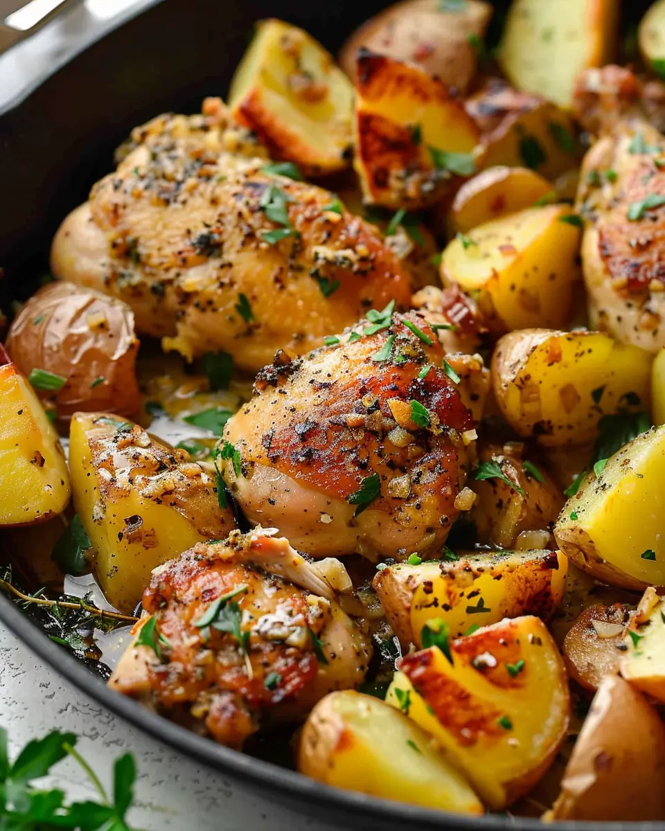 Garlic Butter Chicken and Potatoes: Easy Comfort Food Delight