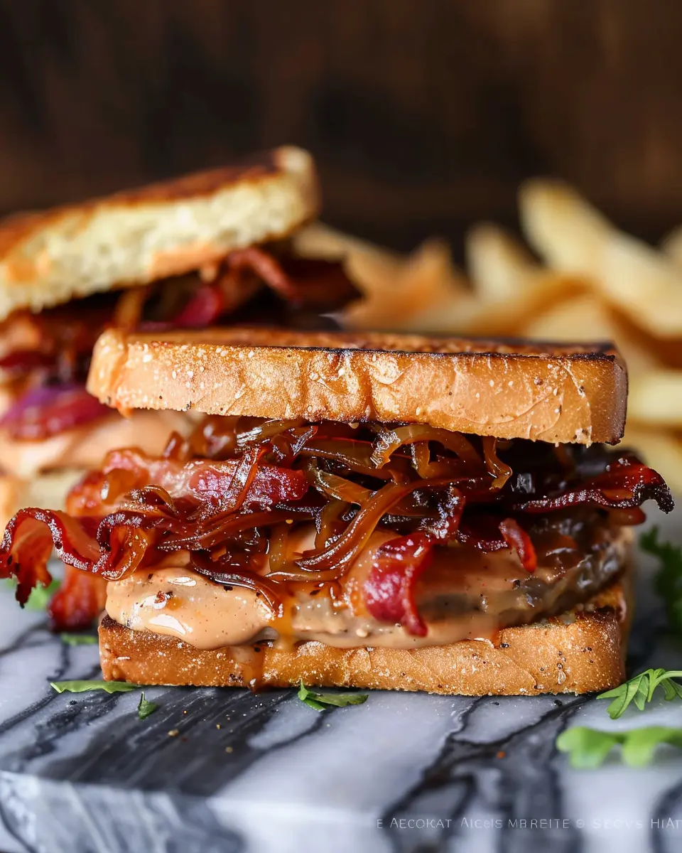 Best Bacon Sandwich with Caramelized Onions &amp; Chipotle Mayo Bliss