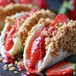 Strawberry Crunch Cheesecake Tacos