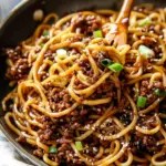 Mongolian Ground Beef Noodles