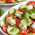 Fresh Cucumber Caprese Salad
