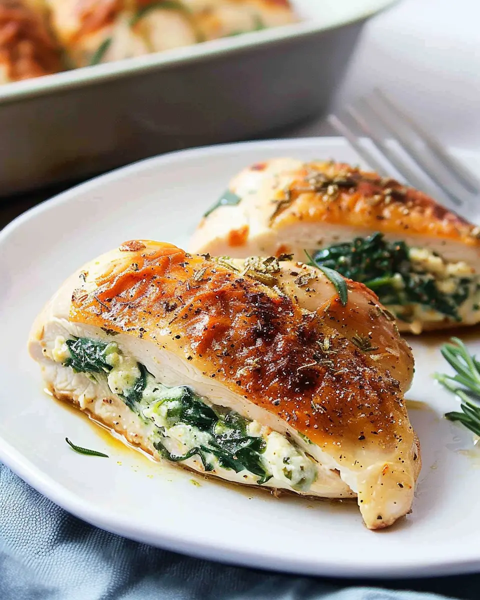 Spinach Stuffed Chicken: Juicy Turkey Bacon &amp; Cheese Delight