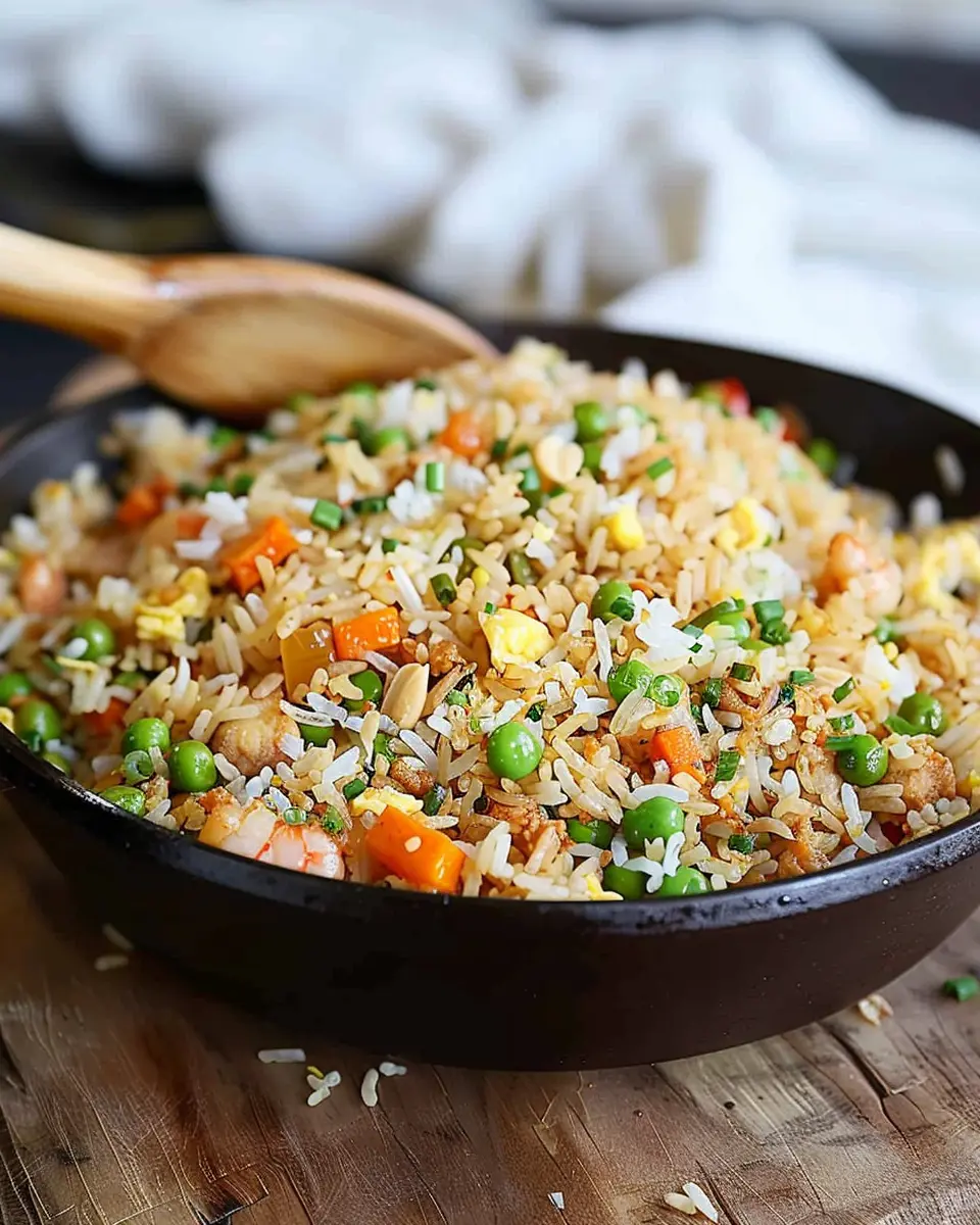 Fried Rice Delight: Easy Recipe with Turkey Bacon and Chicken Ham