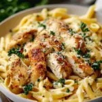 Healthy Garlic Parmesan Chicken Pasta