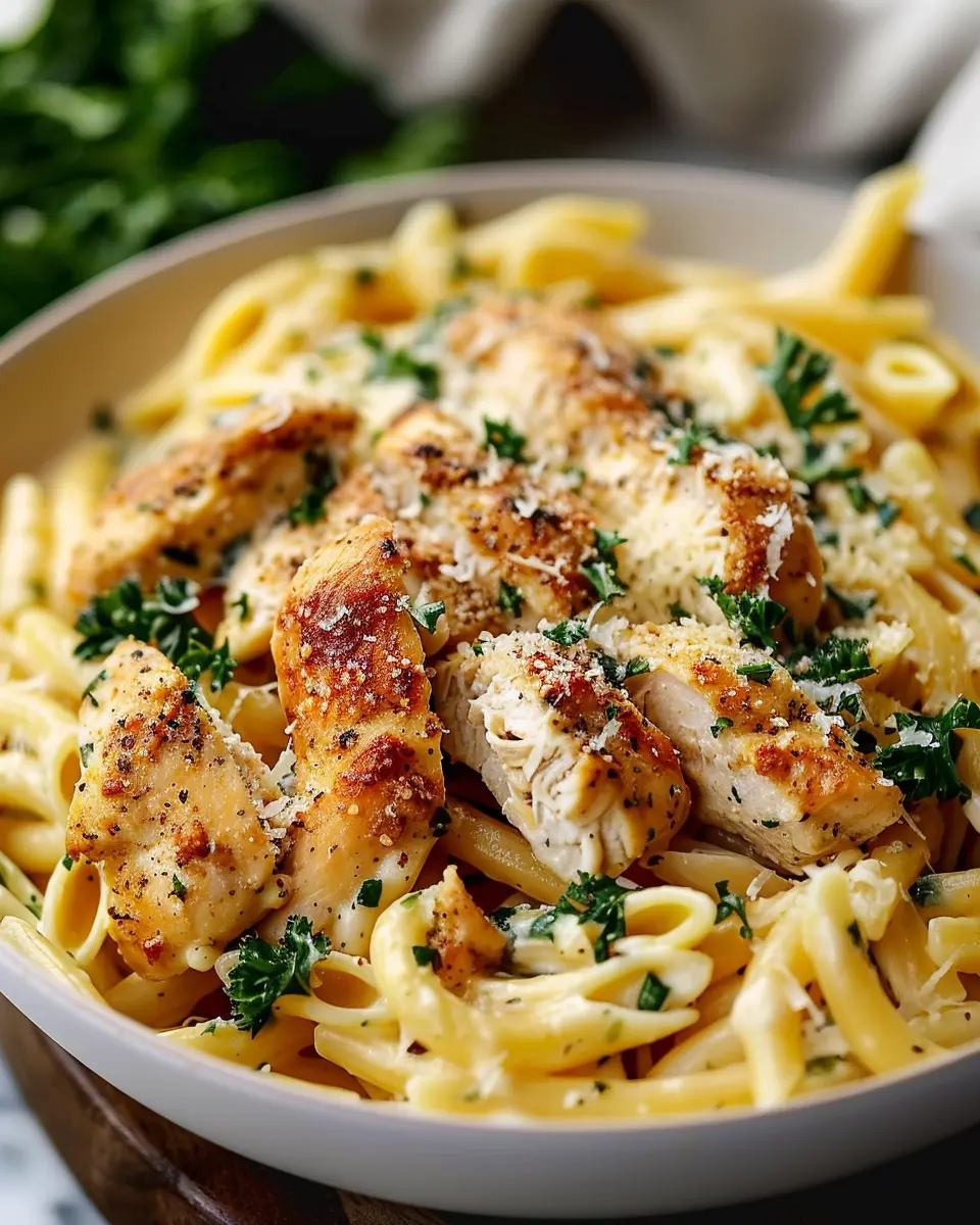 Healthy Garlic Parmesan Chicken Pasta that’s Easy to Love