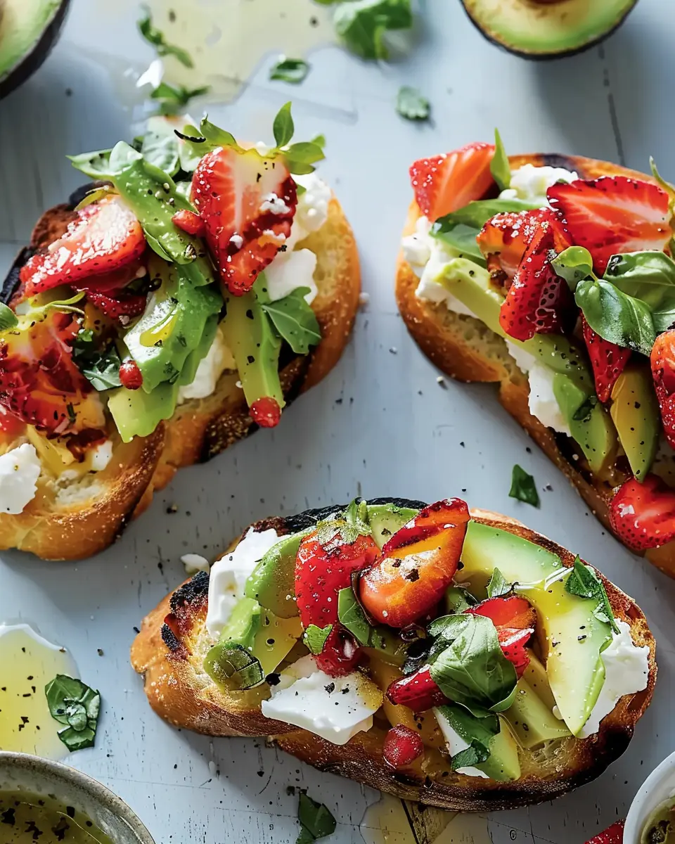 Grilled Strawberry-Avocado Toasts with Burrata: A Delightful Twist