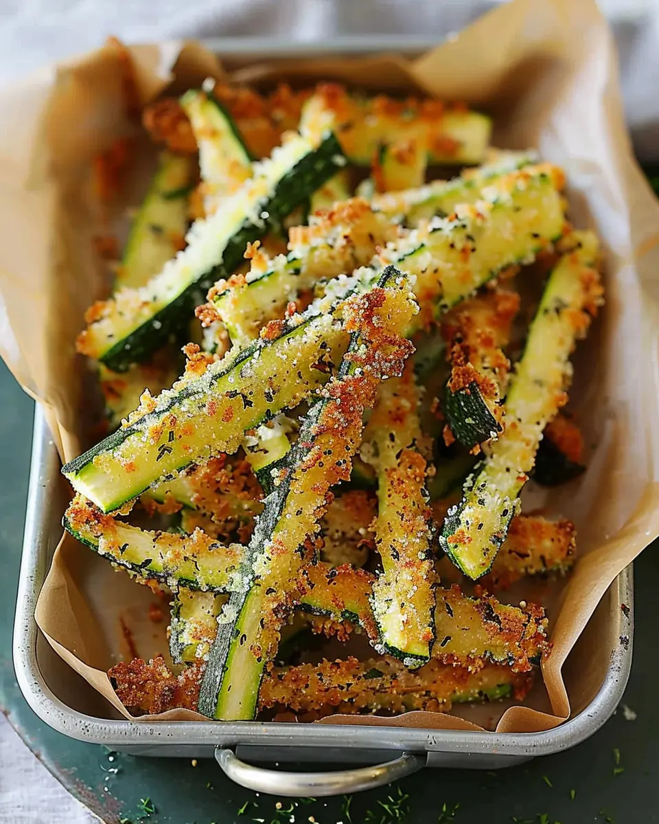 Parmesan Zucchini Fries: Easy Oven-Baked Crunchy Delights