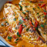 Tilapia in Roasted Pepper Sauc