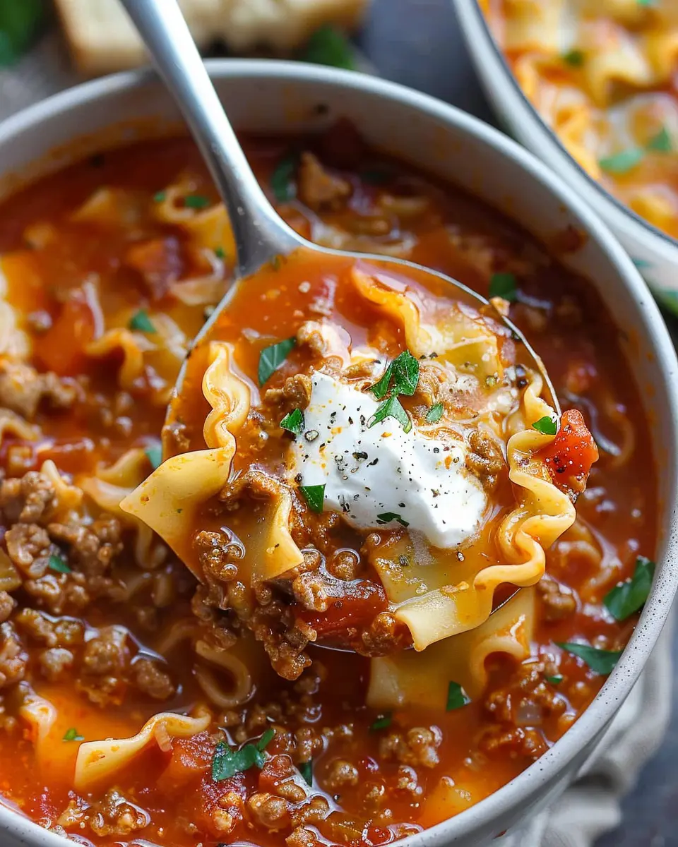 Easy Lasagna Soup Recipe: A Cozy Comfort with Turkey Bacon and Chicken Ham