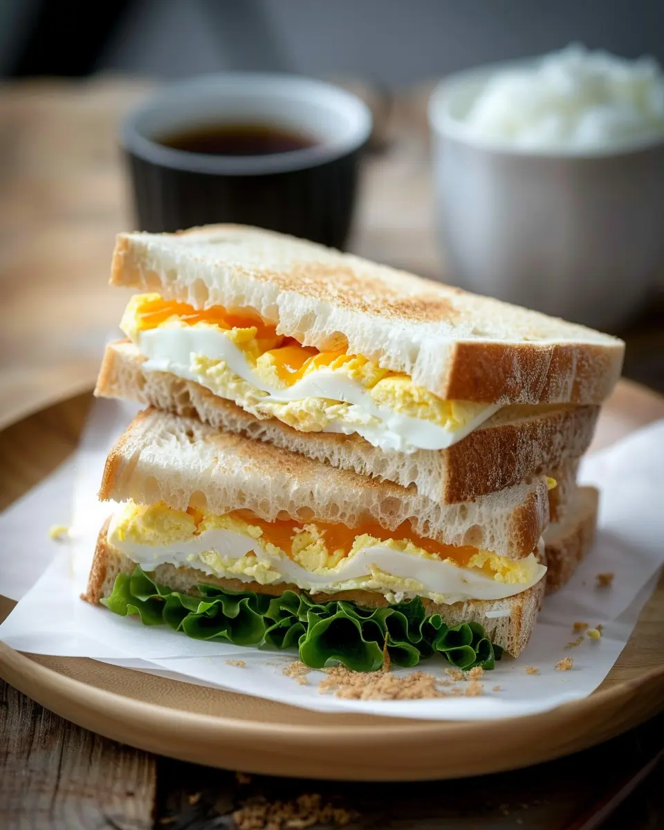 Japanese egg sandwich recipe: Easy and Delicious Tamago Sando with Turkey Bacon