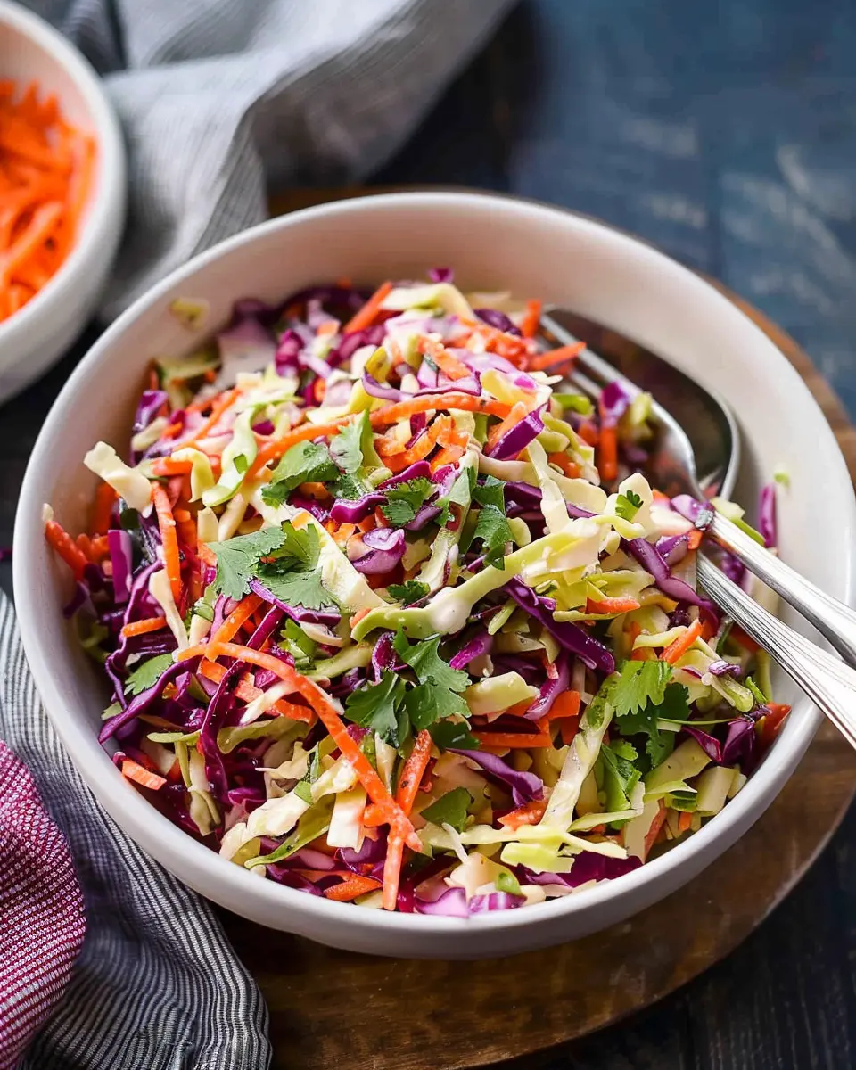 Mexican coleslaw with cilantro lime dressing: the best fresh twist