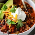 Slow Cooker Black Bean Pumpkin Turkey Chili