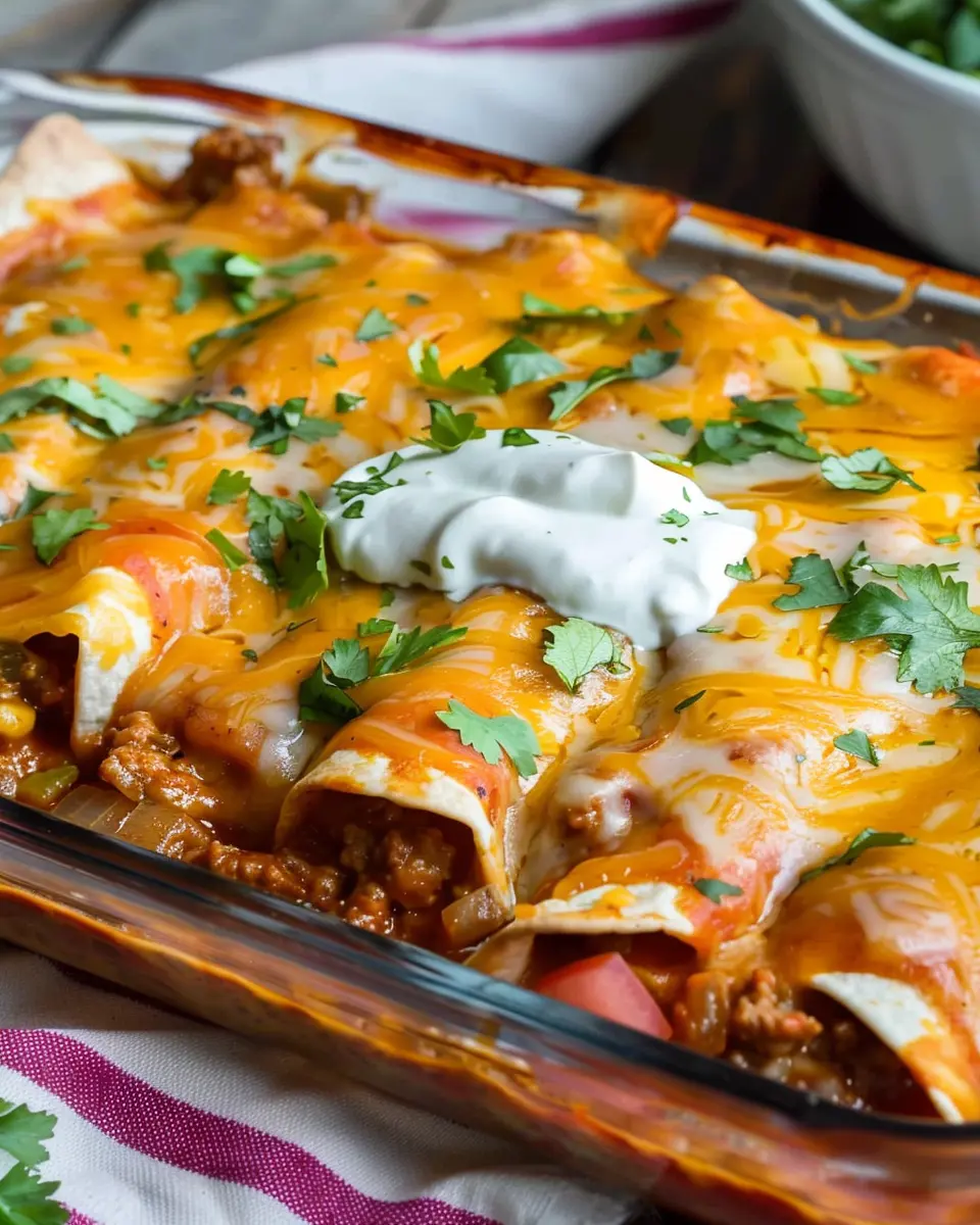 Easy Cheesy Ground Beef Enchiladas: Indulgent Comfort Food Recipe
