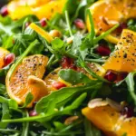 Arugula Orange Salad with Lemon Ginger Dressing