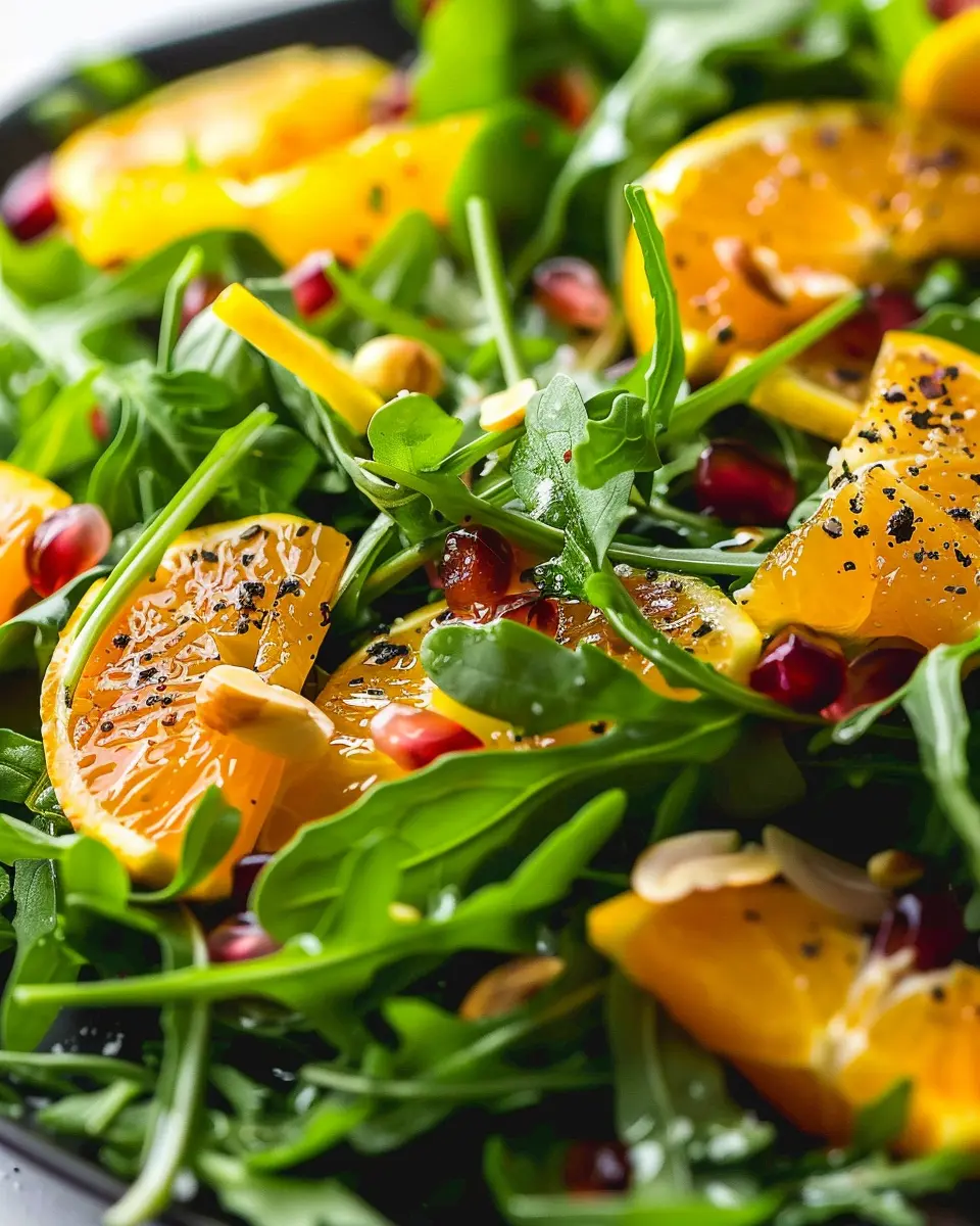 Arugula Orange Salad: Easy Lemon Ginger Dressing Delight