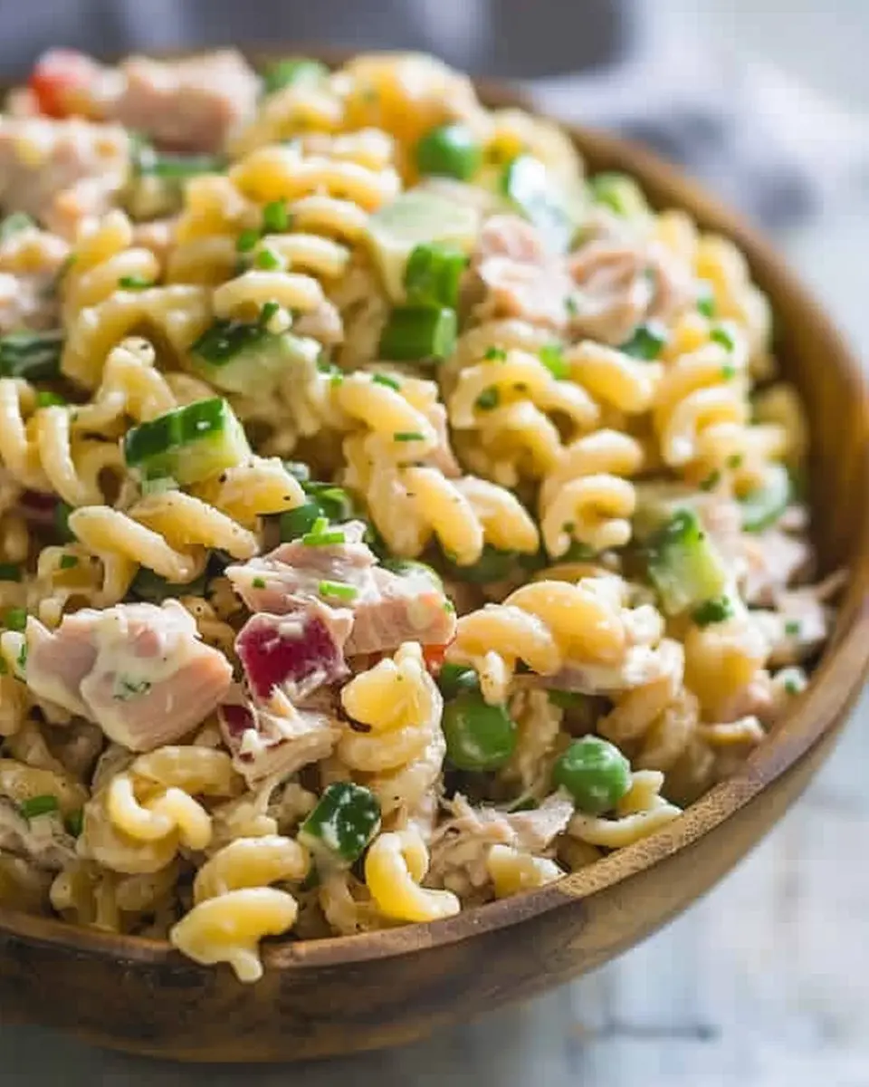 Tuna Pasta Salad: Easy Recipe with Turkey Bacon and Veggies