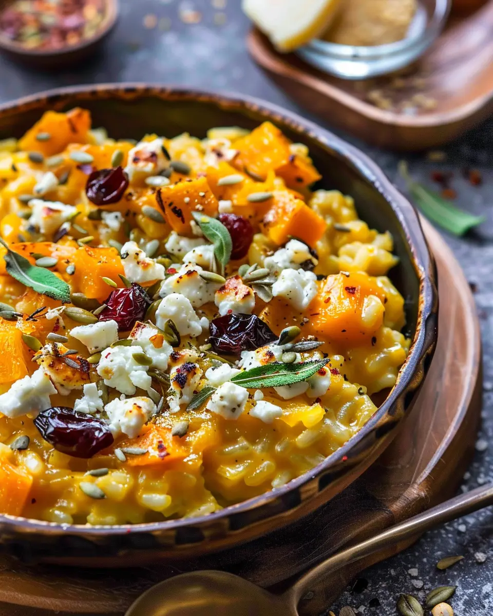 Baked Pumpkin Goat Cheese Risotto: An Easy Comfort Dish for Fall